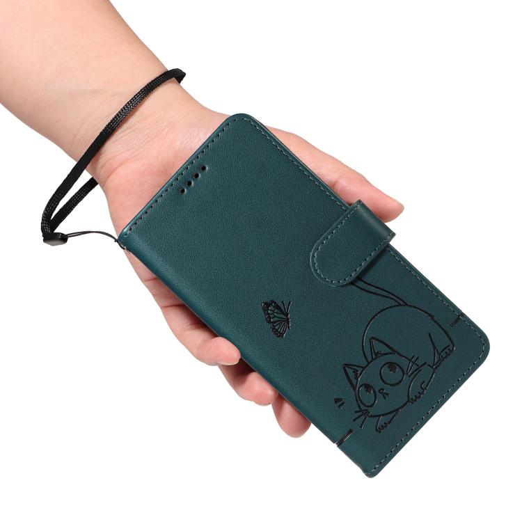 For vivo X300 Pro Adorable Cat Embossed Pattern Flip Leather Phone Case