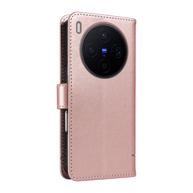 For vivo X300 Adorable Cat Embossed Pattern Flip Leather Phone Case