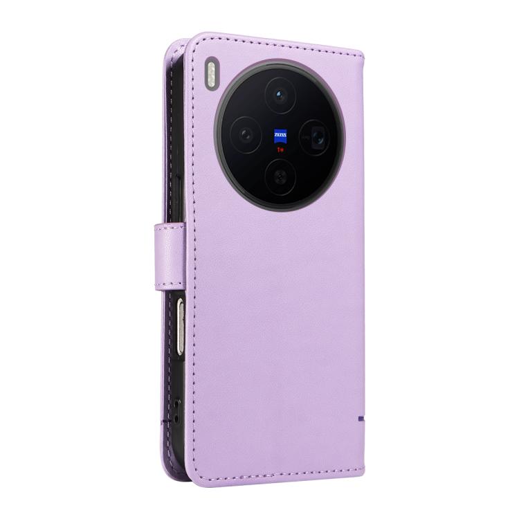 For vivo X300 Adorable Cat Embossed Pattern Flip Leather Phone Case