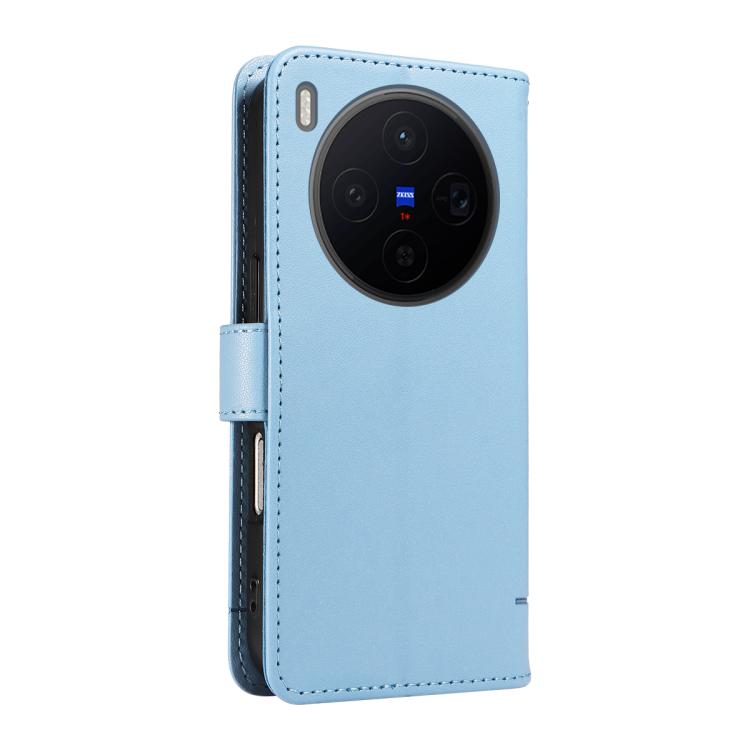 For vivo X300 Adorable Cat Embossed Pattern Flip Leather Phone Case