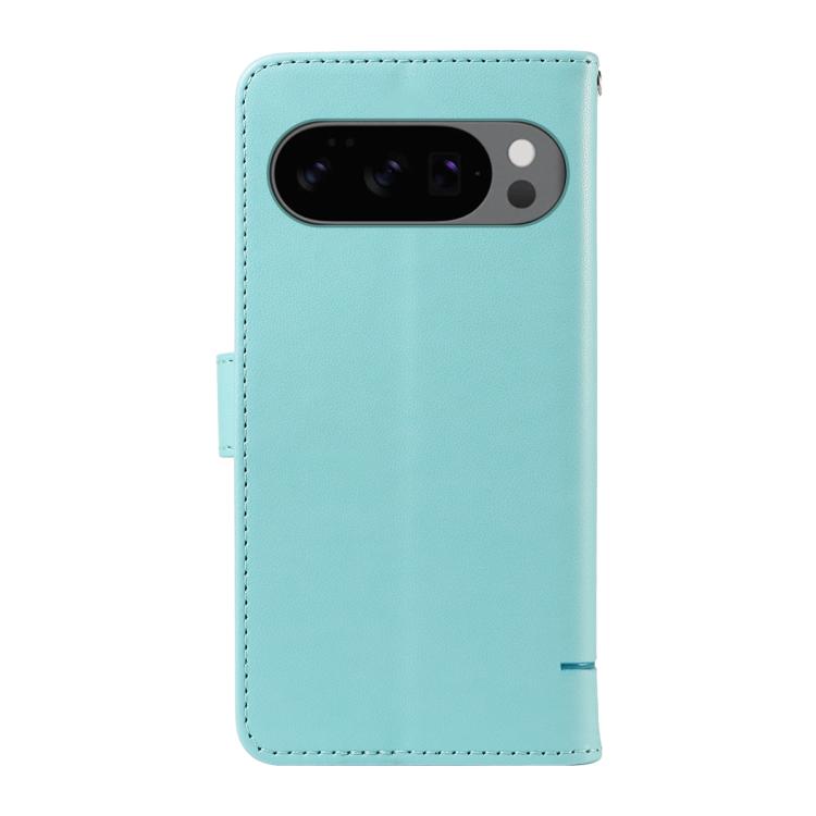 For Google Pixel 10 / 10 Pro Global Adorable Cat Embossed Pattern Flip Leather Phone Case