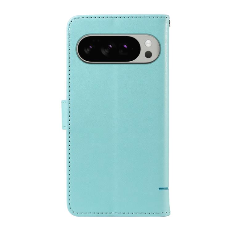 For Google Pixel 10 Pro XL 5G Global Adorable Cat Embossed Pattern Flip Leather Phone Case
