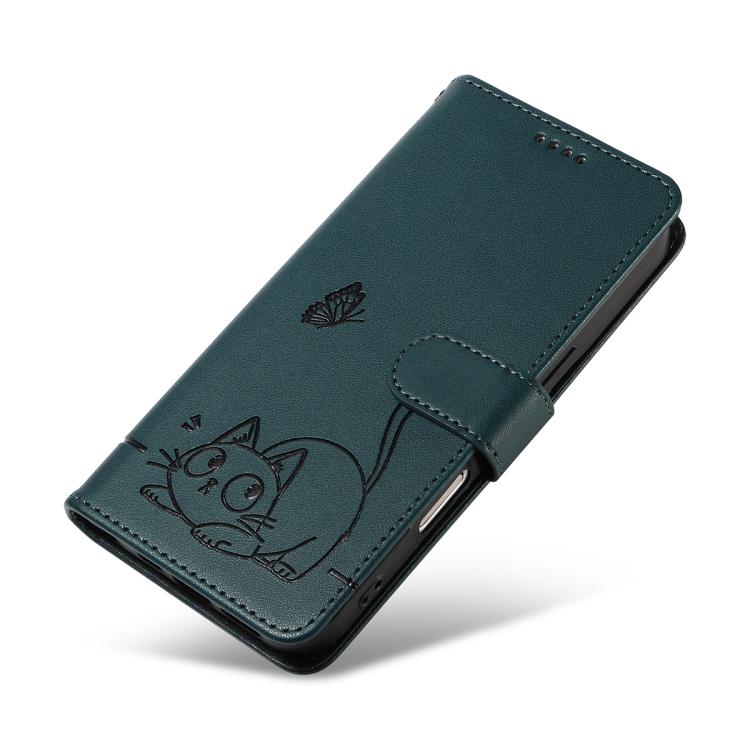 For Google Pixel 10 Pro XL 5G Global Adorable Cat Embossed Pattern Flip Leather Phone Case