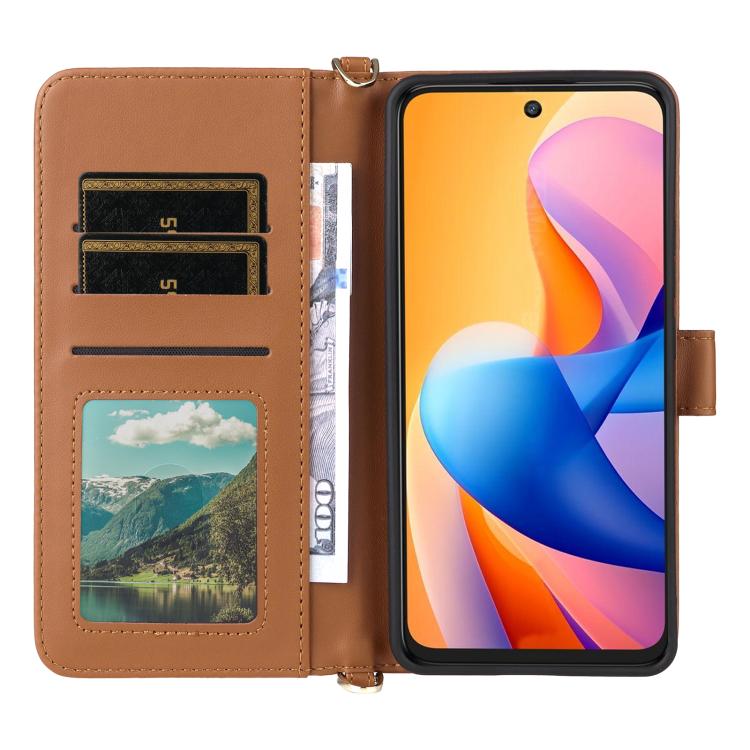 For TCL 60R 5G / 60 5G Multifunctional 6-Card Slots Leather Phone Case with Wrist Strap