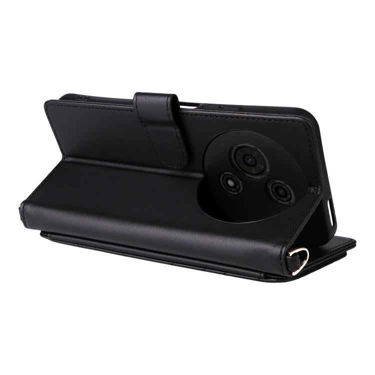For TCL 605 / 60 SE Multifunctional 6-Card Slots Leather Phone Case with Wrist Strap