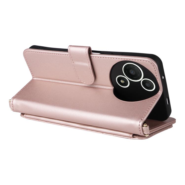 For TCL 60 SE NxtPaper 5G Multifunctional 6-Card Slots Leather Phone Case with Wrist Strap