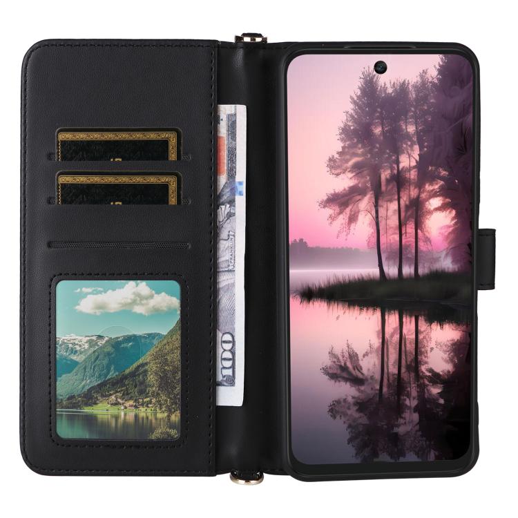 For TCL 60 SE NxtPaper 5G Multifunctional 6-Card Slots Leather Phone Case with Wrist Strap
