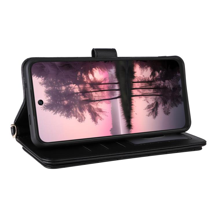 For TCL 60 SE NxtPaper 5G Multifunctional 6-Card Slots Leather Phone Case with Wrist Strap