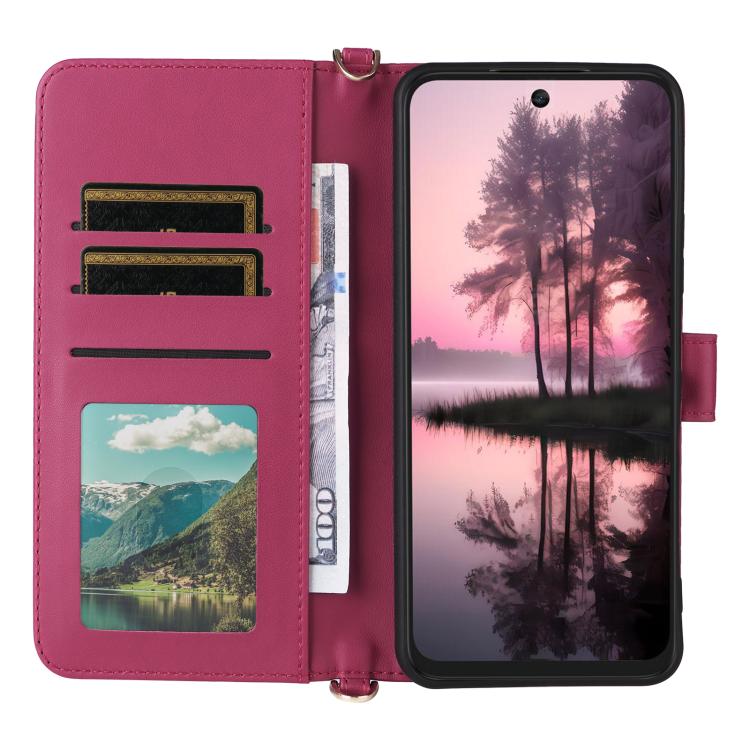 For TCL 60 SE NxtPaper 5G Multifunctional 6-Card Slots Leather Phone Case with Wrist Strap