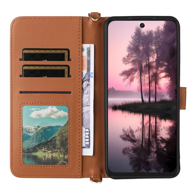 For TCL 60 SE NxtPaper 5G Multifunctional 6-Card Slots Leather Phone Case with Wrist Strap
