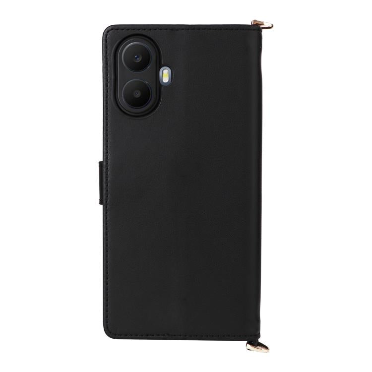 For TCL K70 5G Multifunctional 6-Card Slots Leather Phone Case with Wrist Strap