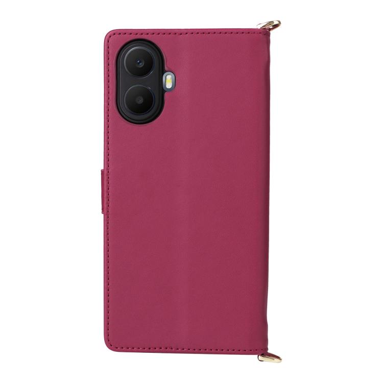 For TCL K70 5G Multifunctional 6-Card Slots Leather Phone Case with Wrist Strap