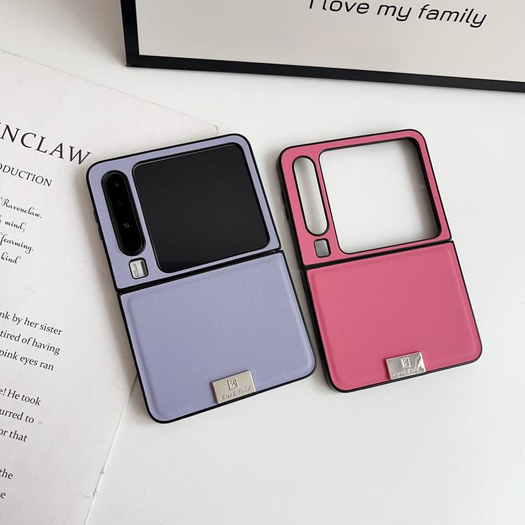 For Huawei Pura X Morandi Solid Color Leather Texture Phone Case