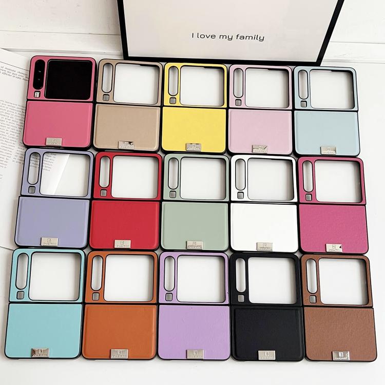 For Huawei Pura X Morandi Solid Color Leather Texture Phone Case