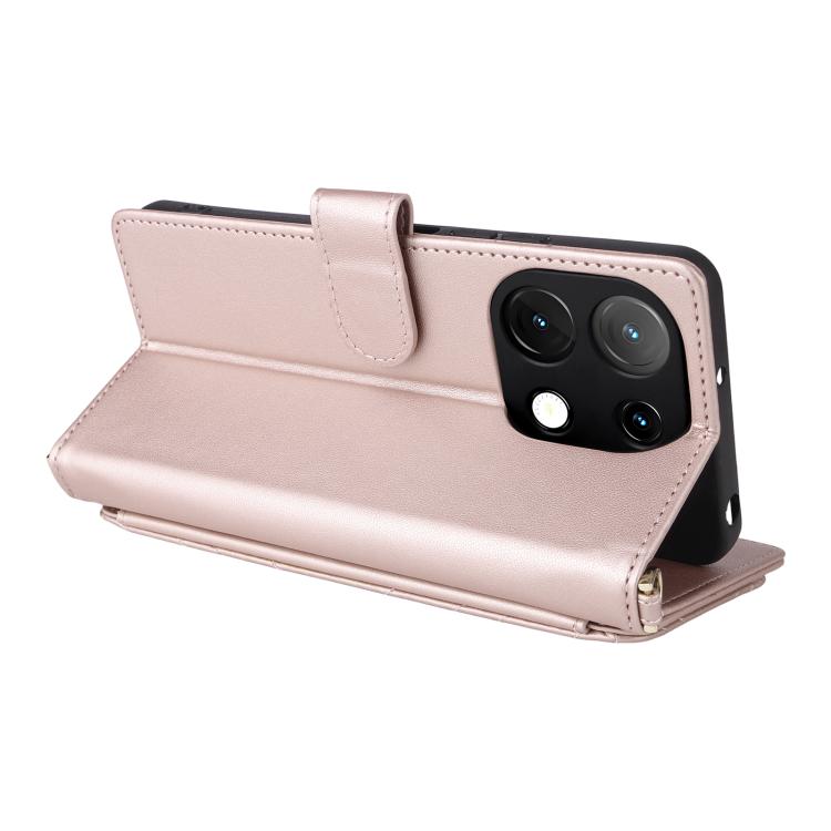 For Umidigi Note 100 4G / 5G / Note 100A Multifunctional 6-Card Slots Leather Phone Case with Wrist Strap