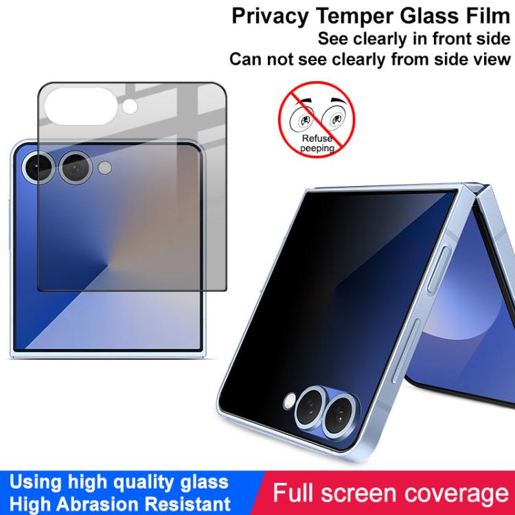 For Samsung Galaxy Z Flip7 5G IMAK Privacy Full Coverage Tempered Back Screen Glass Film