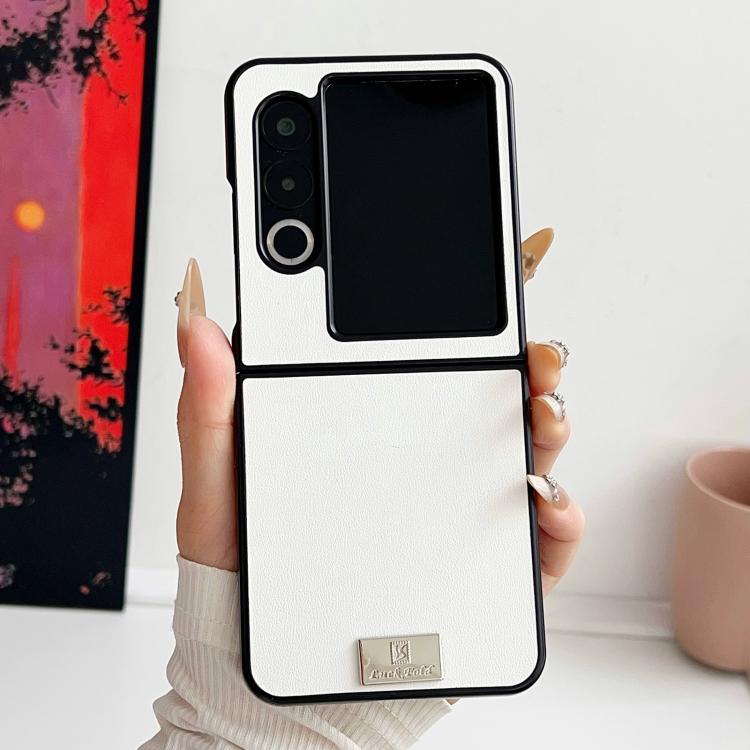 For ZTE nubia Flip2 Morandi Solid Color Leather Texture Phone Case