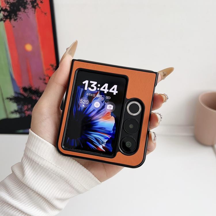 For ZTE nubia Flip2 Morandi Solid Color Leather Texture Phone Case