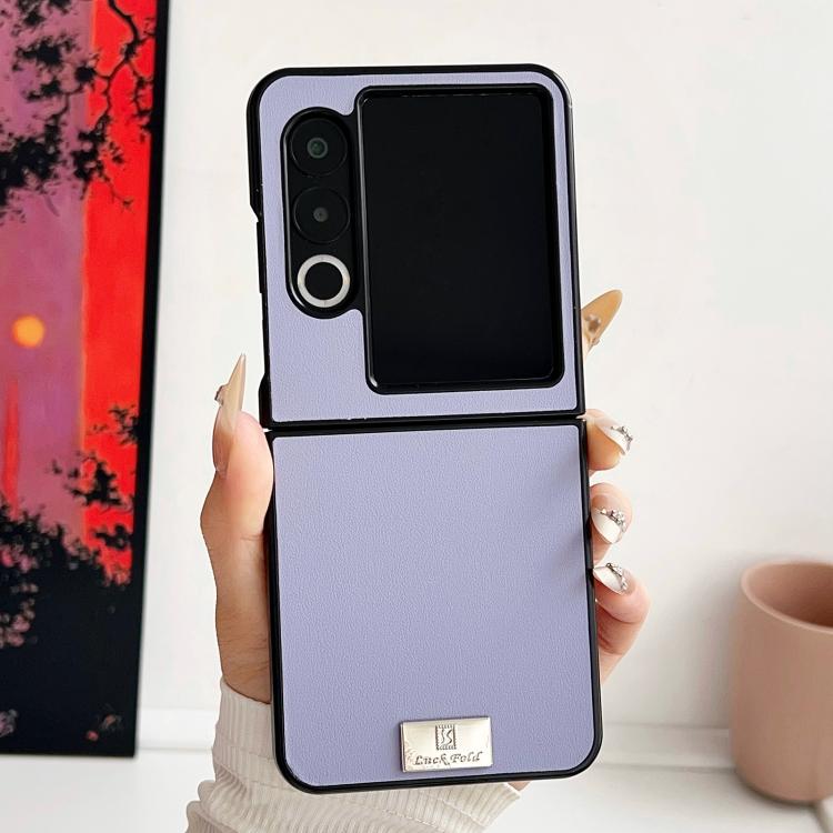 For ZTE nubia Flip2 Morandi Solid Color Leather Texture Phone Case