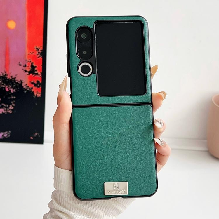 For ZTE nubia Flip2 Morandi Solid Color Leather Texture Phone Case