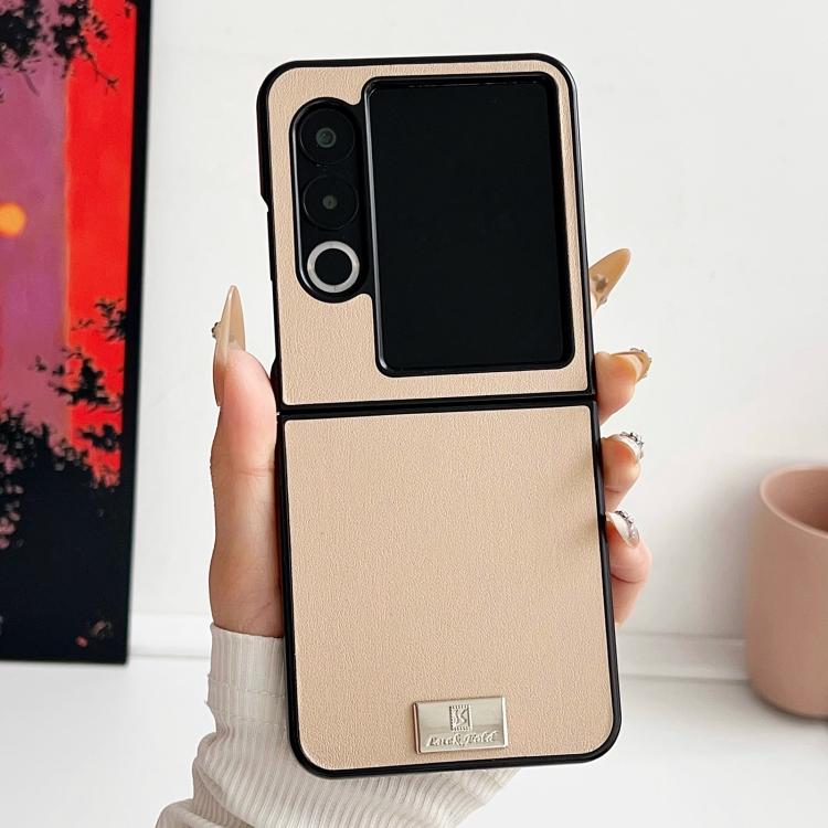 For ZTE nubia Flip2 Morandi Solid Color Leather Texture Phone Case