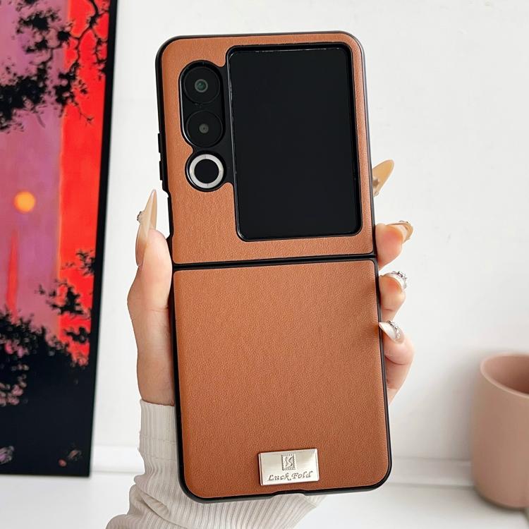 For ZTE nubia Flip2 Morandi Solid Color Leather Texture Phone Case