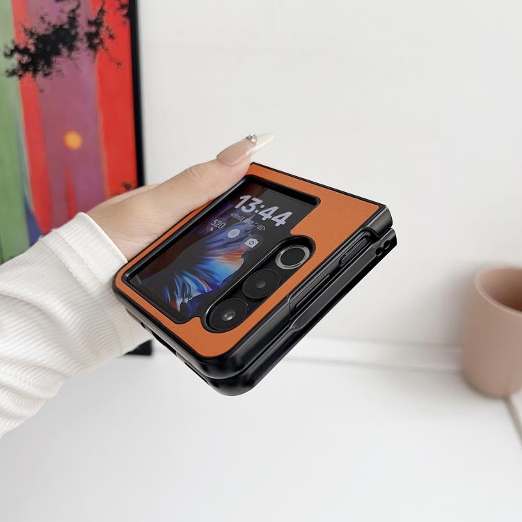 For ZTE nubia Flip2 Morandi Solid Color Leather Texture Phone Case