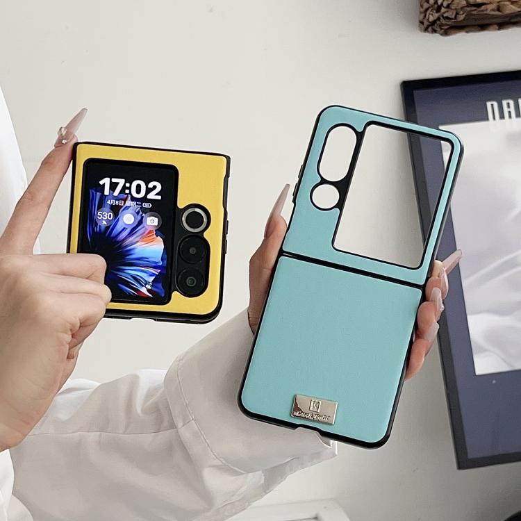 For ZTE nubia Flip2 Morandi Solid Color Leather Texture Phone Case
