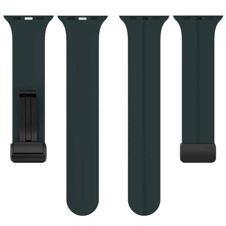 For Apple Watch 46mm / 49mm / 45mm / 44mm xDfind Solid Color Magnetic Buckle Silicone Watch Band