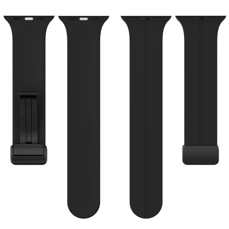 For Apple Watch 46mm / 49mm / 45mm / 44mm xDfind Solid Color Magnetic Buckle Silicone Watch Band