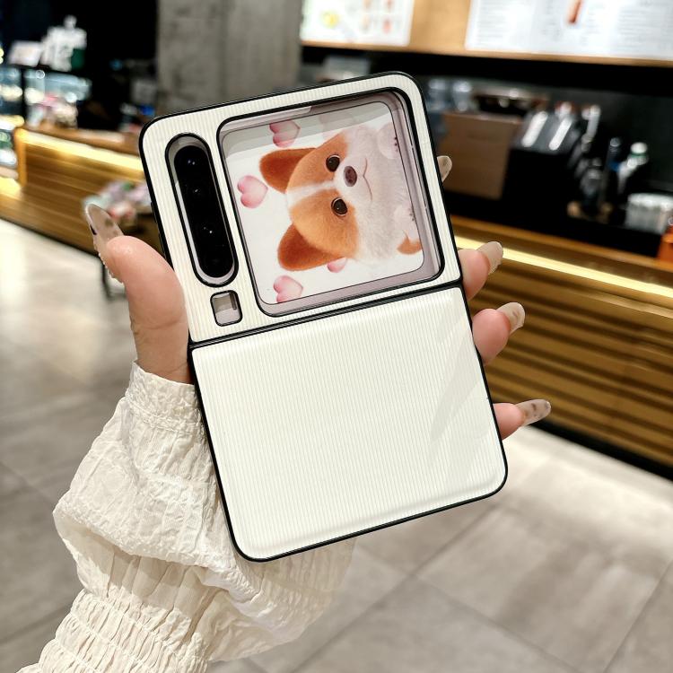 For Huawei Pura X Vertical Pattern Solid Color Leather Phone Case