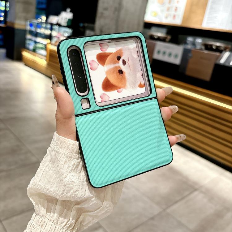 For Huawei Pura X Vertical Pattern Solid Color Leather Phone Case