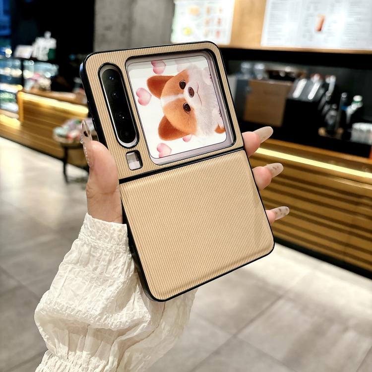 For Huawei Pura X Vertical Pattern Solid Color Leather Phone Case