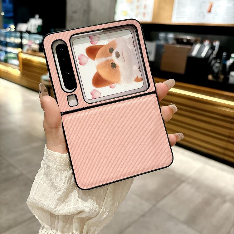 For Huawei Pura X Vertical Pattern Solid Color Leather Phone Case
