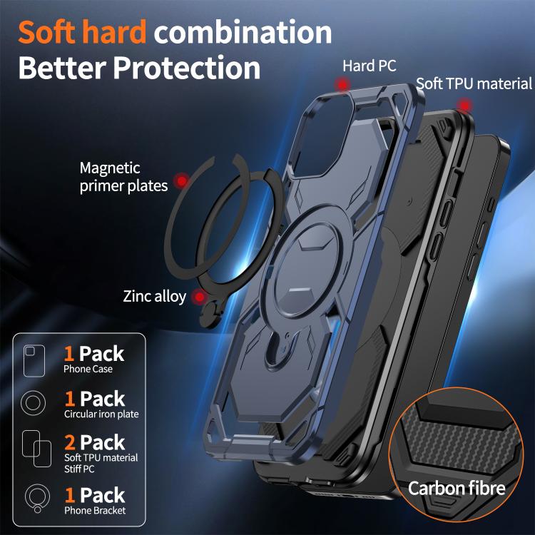 For iPhone 15 Plus / 14 Plus Cooling MagSafe Holder Phone Case