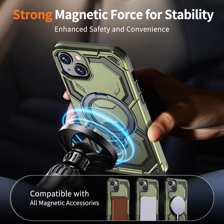 For iPhone 15 Plus / 14 Plus Cooling MagSafe Holder Phone Case