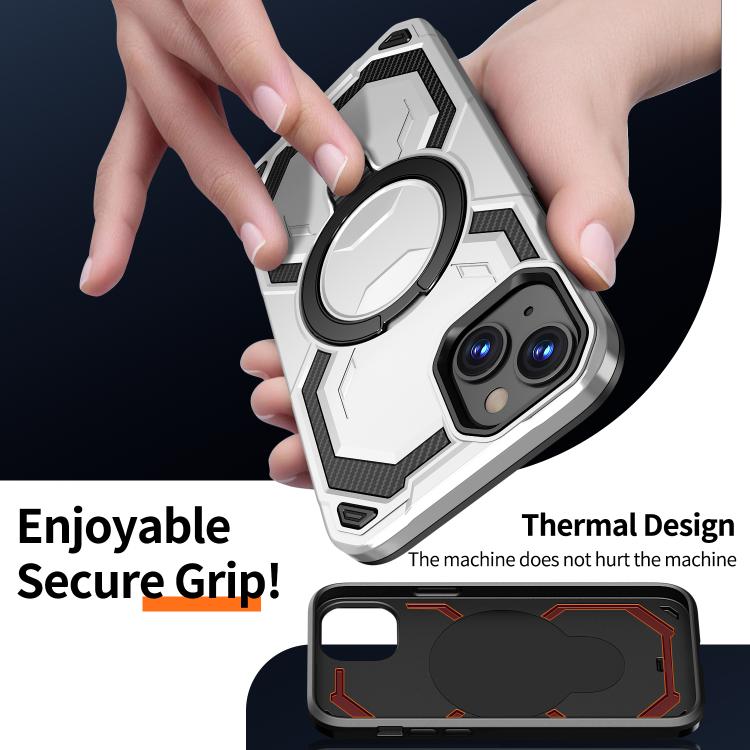 For iPhone 15 Plus / 14 Plus Cooling MagSafe Holder Phone Case