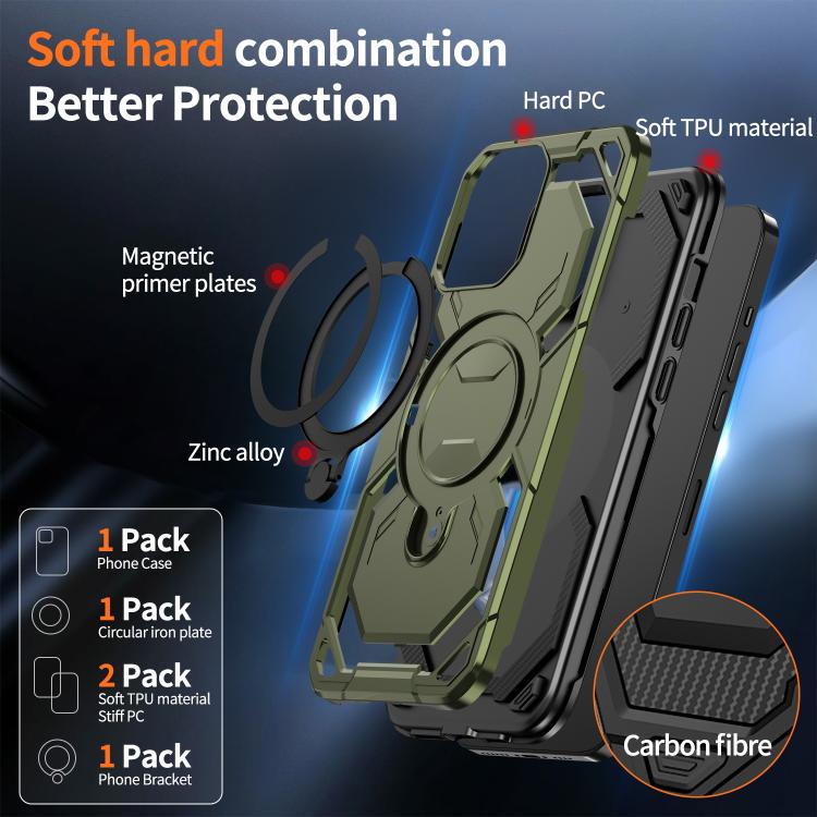For iPhone 12 Pro Max Cooling MagSafe Holder Phone Case