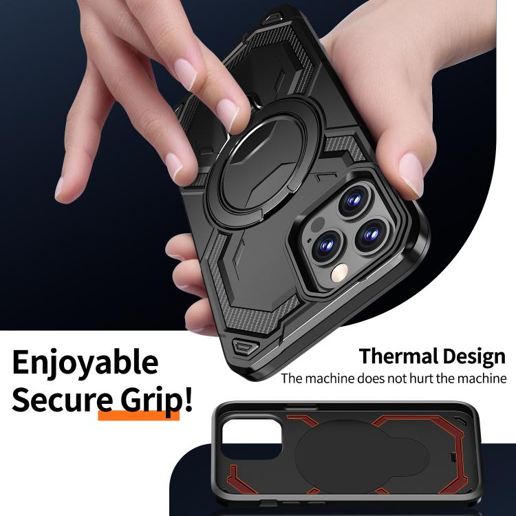 For iPhone 13 Pro Max Cooling MagSafe Holder Phone Case