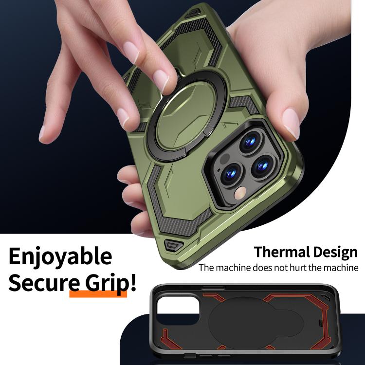 For iPhone 13 Pro Max Cooling MagSafe Holder Phone Case