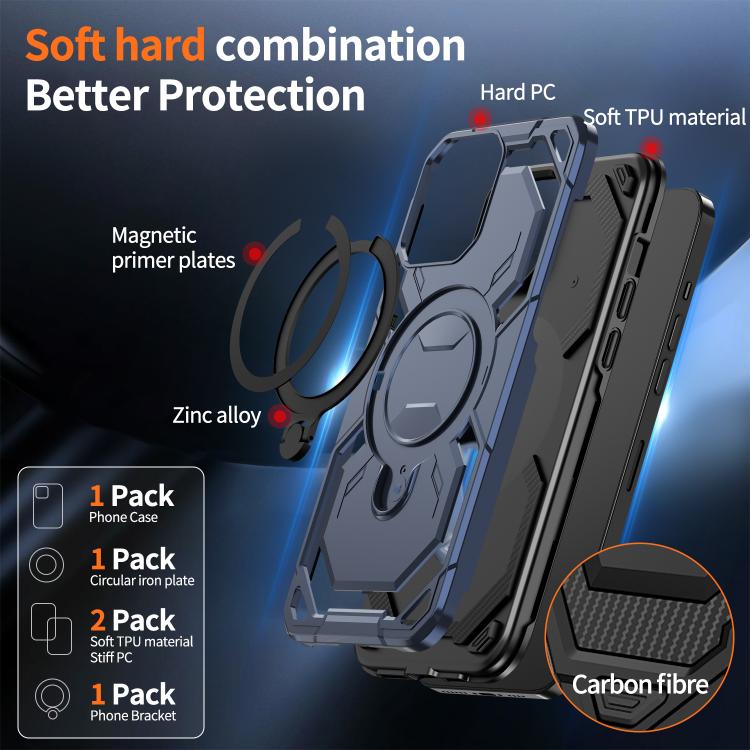 For iPhone 14 Pro Cooling MagSafe Holder Phone Case