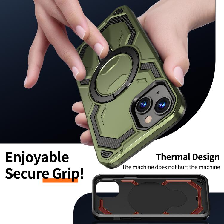 For iPhone 15 Cooling MagSafe Holder Phone Case