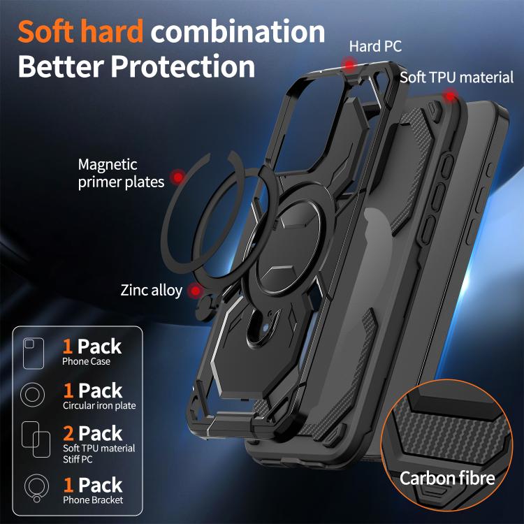For iPhone 15 Pro Cooling MagSafe Holder Phone Case