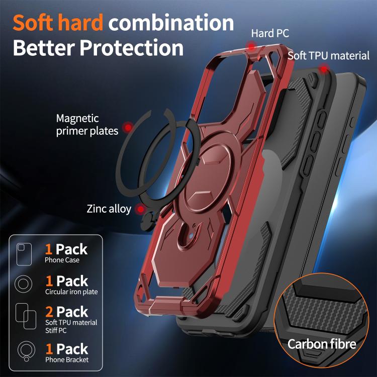 For iPhone 15 Pro Cooling MagSafe Holder Phone Case