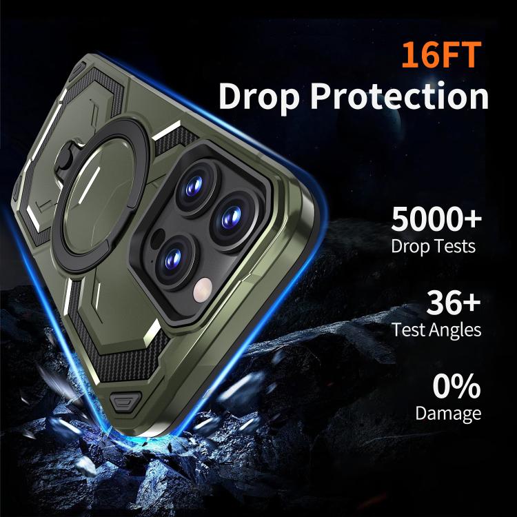 For iPhone 15 Pro Cooling MagSafe Holder Phone Case