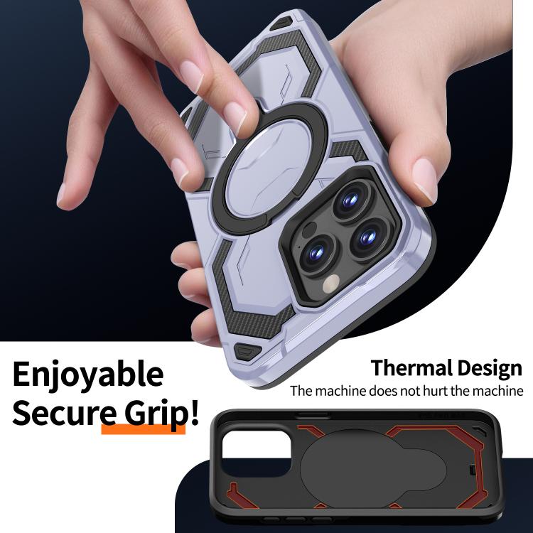 For iPhone 15 Pro Cooling MagSafe Holder Phone Case