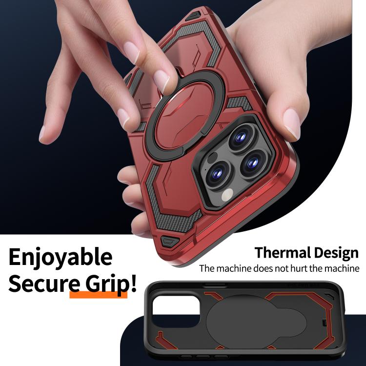 For iPhone 15 Pro Max Cooling MagSafe Holder Phone Case