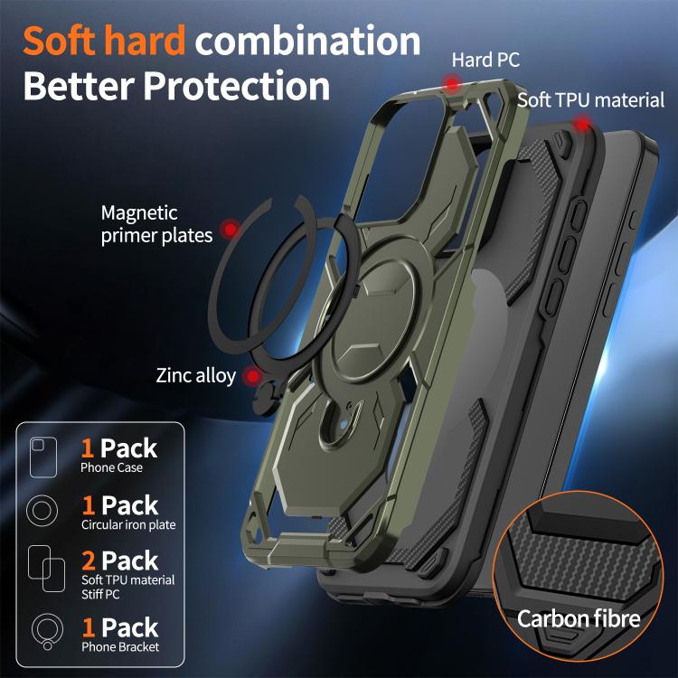 For iPhone 15 Pro Max Cooling MagSafe Holder Phone Case