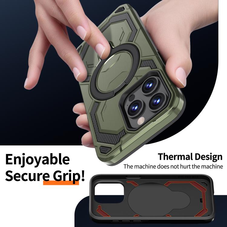For iPhone 15 Pro Max Cooling MagSafe Holder Phone Case
