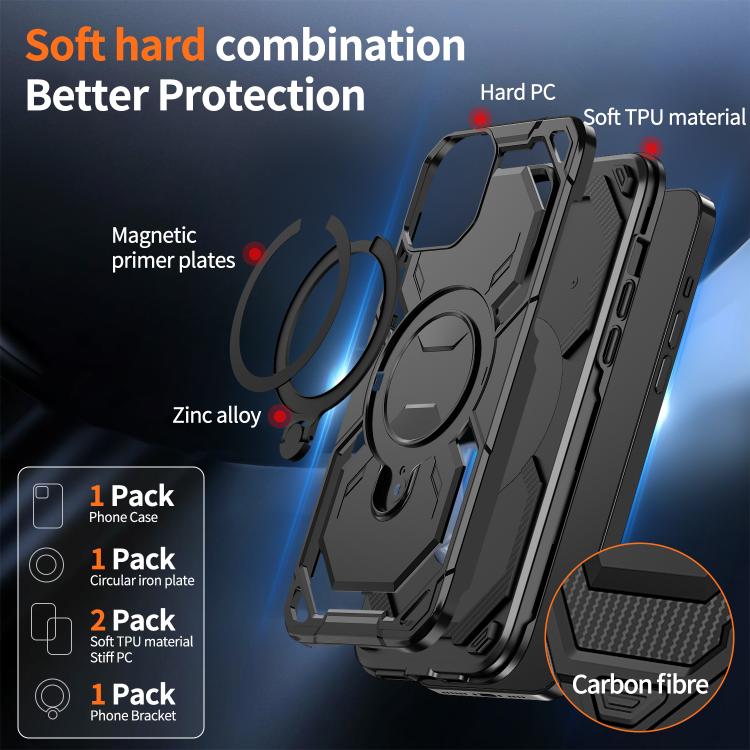 For iPhone 16 Cooling MagSafe Holder Phone Case